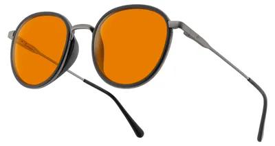 Produktbild von GUNNAR x Tomb Raider – Croft – Gaming- und Computerbrille – Rahmenfarbe: Metal Inro – Linse: Amber MAX (98 % Blaulichtschutz & 100 % UV-Schutz) – Gunnar Focus – Blaulichtfilter-Brille