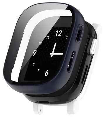 Produktbild von Für Xplora X6 Play / X6 Children Kunststoff Watch Hülle + H9 Schutzglas Dunkelblau