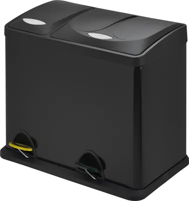 Produktbild von SVITA TC2 Combo26 Papierkorb Mülleimer Mülltrennung Edelstahl 8L+18L Silber