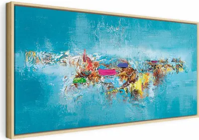 Produktbild von Italienischer Leinwand Leinwandbild - Paradise (1 Part) Wide 120x60 cm Abstrakt a-A-0414-b-a