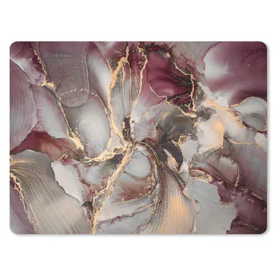 Produktbild von MuchoWow® Mauspad Mousepad Gold - Marmor - Lila 40x30 cm - Mousepads - Maus Mat - Pad - Mausunterlage - Anti Rutsch