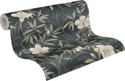 Produktbild von A.S. Creation Blumentapete Cuba Vliestapete floral braun grau schwarz