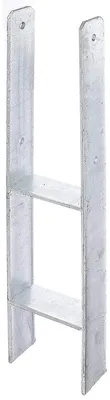 Obrázek produktu pro Držák sloupků H - Do betonu - 600 mm - Žárově zinkovaná ocel - Volná šířka 121 mm