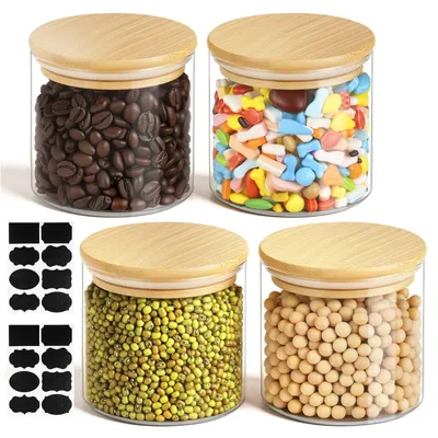 Produktbild von Set aus 4 Luftdichten Glasbehältern für Küchenlagerung