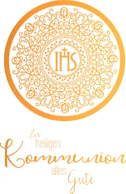 Produktbild von Kommunion - Glückwunschkarte im Format 11,5 x 17 cm mit Umschlag
