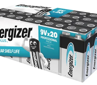 Produktbild von Energizer Max Plus 9V Alkaline-Batterie 6LR61 600mAh - 20er-Pack