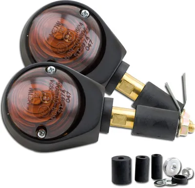 Image de Ochsenaugen-Blinker schwarz-matt 7/8 + 1
