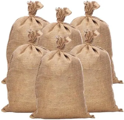 Immagine prodotto di Set di sacchi in juta per piante, 6 sacchi grandi, 60x100 cm, juta, protezione per piante resistente all'inverno, durevole, sacchi di San Nicola
