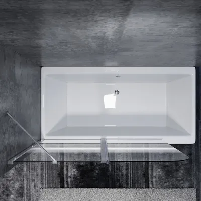 Produktbild von SONNI 120x140cm Duschabtrennung,Badewannenaufsatz Faltwand für Badewanne, Einscheibensicherheitsglas mit Nano Beschichtung