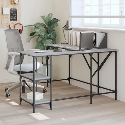 Produktbild von Cloris Designermöbel Schreibtisch Grau Sonoma 139x139x75 cm Holzwerkstoff 2024 Neu