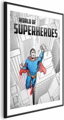 Produktbild von Posterpapier Poster - World of Superheroes 60x90 cm Für Kinder h-C-0137-ao-a