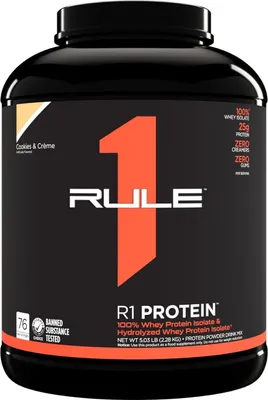 Produktbild von Rule1 R1 Protein Isolate – 2,27 kg Cookies & Crème
