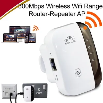 Obrázok produktu pre Zosilňovač signálu Wi-Fi, sieťový extender s veľkým dosahom, s Ethernet portom, podporou WPS, režimom AP, - konektor pre európsku zásuvku