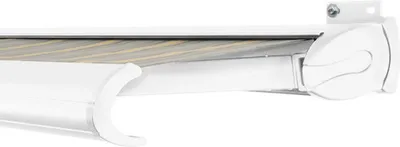 Produktbild von SOLUNA Kassettenmarkise Exclusiv 5x3 Stoff Dessin 320477 Gestell RAL 9010 verkehrsweiß Antrieb rechts inkl. Motor und Wa