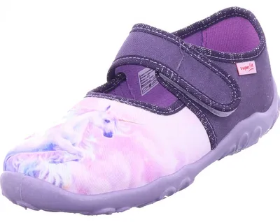 Produktbild von Superfit Kinder-Hausschuh BONNY Einhorn-Motiv Lila-Mehrfarbig, Farbe:blau, EU Größe:27
