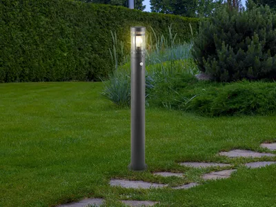 Produktbild von LED Wegbeleuchtung Garten Außenleuchten mit Bewegungsmelder Anthrazit, H 100cm