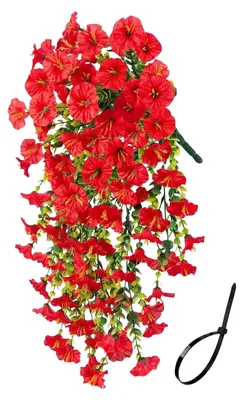 Produktbild von 1/2 Stück künstliche Hänge-Prunkwinde, UV-beständig, Kunstblume, Hochzeitsdekoration, für drinnen und draußen, Garten, Wanddekoration, Kunstblumendekoration A