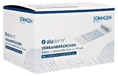 Produktbild von aluderm® Verbandpäckchen klein Verpackungseinheit 25 St. | Packung (25 Stück)