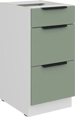 Immagine prodotto di Mobile da cucina con cassetti LUNARA - larghezza 40 cm, verde / bianco