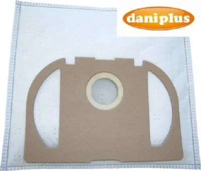 A vacuum cleaner bag with a logo.