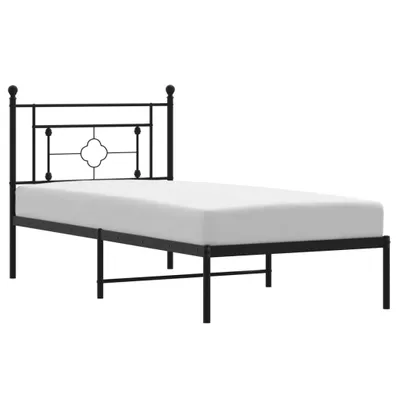 Obrázek produktu pro Postel s čelem kovová černá 90x200 cm