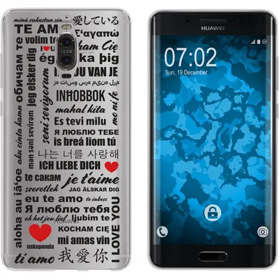 Produktbild von PhoneNatic Case kompatibel mit Huawei Mate 9 Pro Silikon-Hülle in Love M4