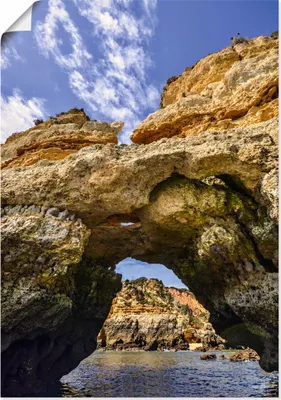 Produktbild von ARTland Poster Sandsteinfelsen an der Algarve Portugal I Größe: 70x100 cm