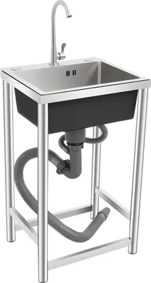 Immagine prodotto di Lavello da cucina, acciaio inox, facile da installare, argento