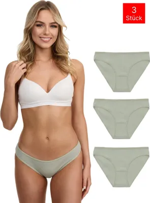 Produktbild von Tazzio Damen Slip 3er-Pack F941 (Hellgrün, M)