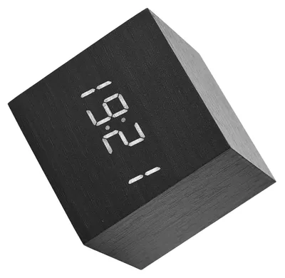 Digitale LED-Würfeluhr mit Wecker, Datum & Temperatur