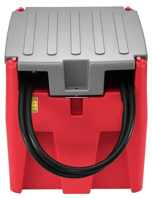 Obrázek produktu pro SucceBuy Přenosná nádrž na naftu, objem 220 l a průtok 48 l/min, palivová nádrž s 12V čerpadlem a 4m hadicí, PE nádrž pro přepravu nafty, červená