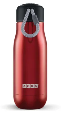 Trinkflasche aus Edelstahl, 350 ml, Rot, auslaufsicher