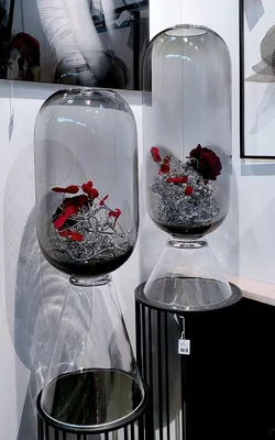 Produktbild von Gilde Bodenvase, groß, Luxo, Glas, schwarz, VE 1, D. 27 cm Höhe: 80.00 cm Durchmesser: 27.00 cm 27598