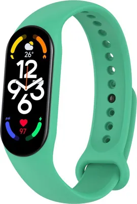 Immagine prodotto di Bracciale di ricambio in silicone per Xiaomi Mi Band 5, 7, 6 NFC, Amazfit Band 5, colore: verde menta