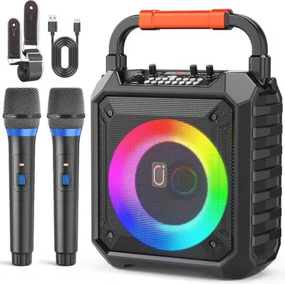 Obrázek produktu pro Bezdrátový reproduktor na večírky s přenosnými mikrofony Bluetooth