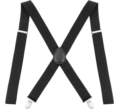 Imagen del producto de Correas para pantalones ajustables, de 125 cm de largo, 3,5 cm de ancho, de color , con clips metálicos, para hombre