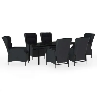 Produktbild von vidaXL 7-tlg. Garten-Essgruppe Dunkelgrau