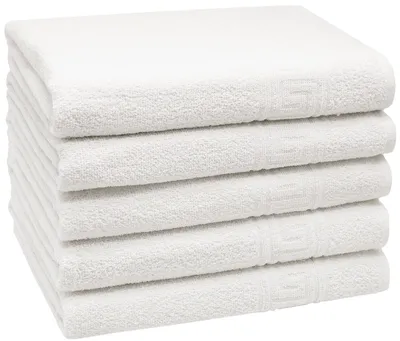 Produktbild von Duschtücher 5er Set, 70x140 cm, weiß, Baumwollmix