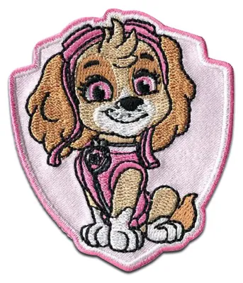 Produktbild von Comercial Mercera Paw Patrol Skye Kinder Mädchen - Aufnäher, Bügelbild, Aufbügler, Applikationen, Patches, Flicken, zum aufbügeln, Größe: 6,3 x 5,4 cm