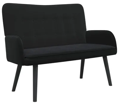 Produktbild von 2-Sitzer Sofa Schwarz 115 x 61 x 87 cm Samt