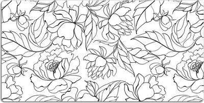 Produktbild von Schreibtischmatte Tischunterlage 120x60 cm Mauspad - Pfingstrosenblumen