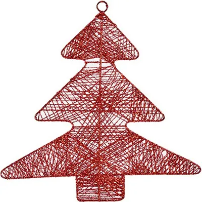 Immagine prodotto di Decorazioni natalizie in metallo rosso per albero di Natale 36,7 x 0,2 x 37,5 cm