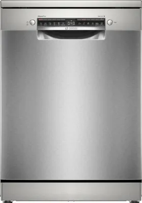 Produktbild von Bosch Serie 4 SMS4EVI08E, Freistehend, Standardgröße (60 cm), Edelstahl, Silber, Tasten, 1,75 m