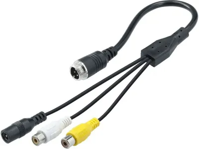 Produktbild von 4 Pin Rückfahrkamera Adapterkabel Anschlusskabel Cinch Adapter (RCA, Video, Audio) 12V-24V