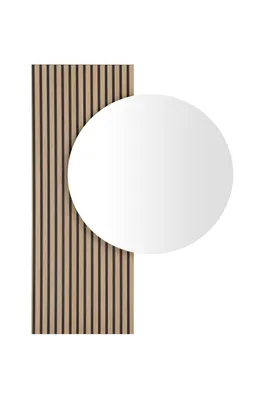Image de Miroir Schildmeyer Loft, modèle 701937, aspect panneau acoustique, dimensions : 79,5 x 3 x 109 cm