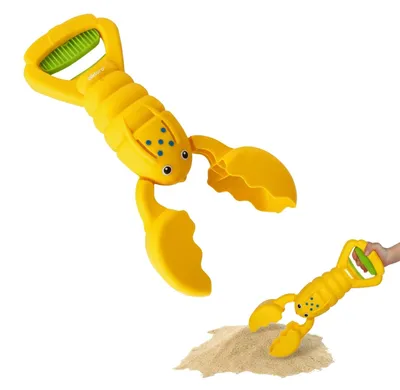 Produktbild von Sandgreifer Hummer gelb 34 cm - Kinderleichtes Sandspielzeug für Strand, Garten und Sandkasten - Spielspaß für kleine Baumeister ab 3 Jahren, KI-generiertes Bild