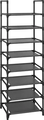 Immagine prodotto di scarpiera a 8 livelli, scaffale per scarpe, organizzatore per scarpe, salvaspazio, 28 X 46 X 145 Cm, metallo