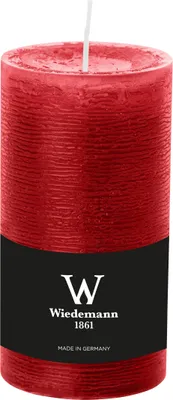 Produktbild von Wiedemann Marble Rustik Kerzen, Stumpenkerzen, Weihnachtsrot (Rubin Rot) 130 x Ø 68 mm