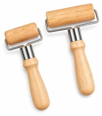 Produktbild von Set mit 2 Nudelholz aus Holz – klein und mittelgroß, ideal zum Backen