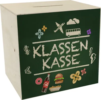 Produktbild von Klassenkasse für die Schule Spardose aus Holz